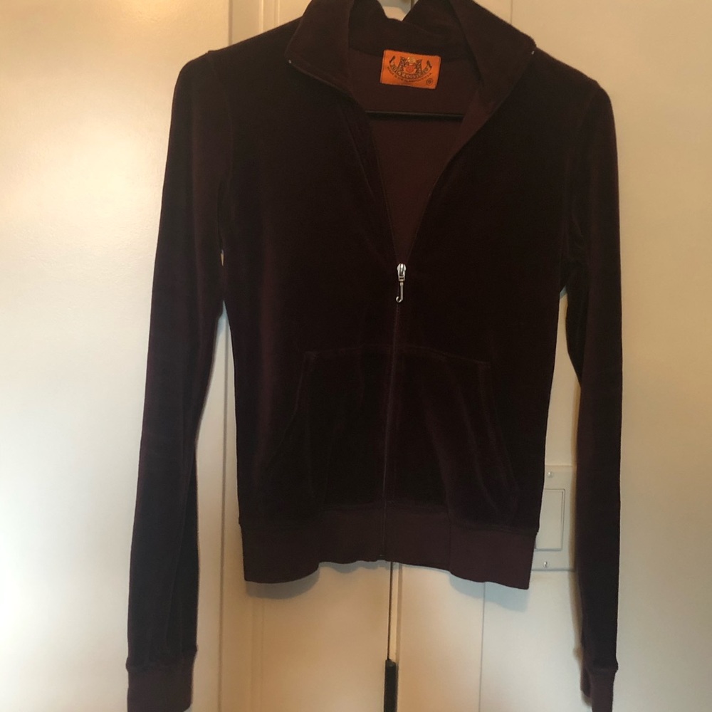 Juicy Couture Burgundy Velour Track jacket S